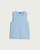 image 4 of F&F Scalloped Edge Racerback Vest in Blue