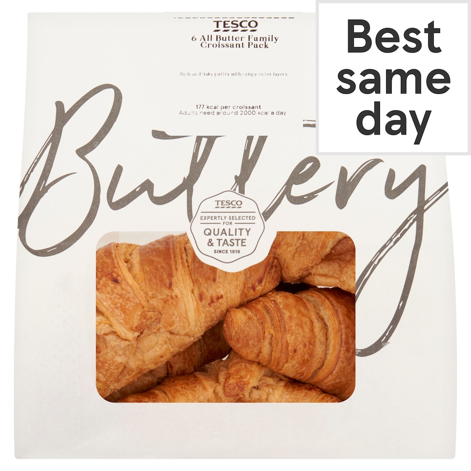 image 1 of Tesco All Butter Croissants Family Pack 6 pack