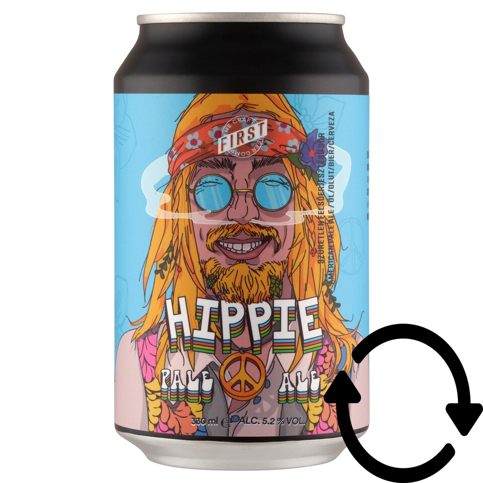First Craft Beer Hippie American Pale Ale szűretlen felsőerjesztésű sör 5,2% 330 ml