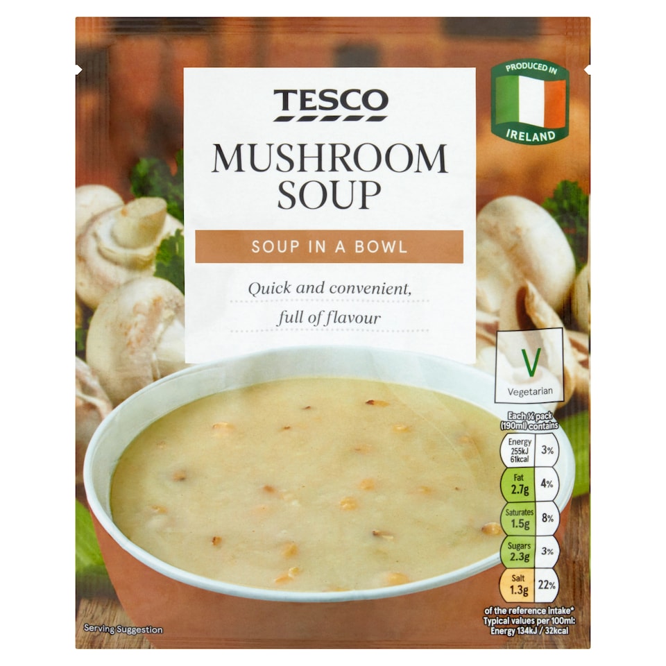 Tesco Mushroom Soup 73G