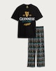 image 4 of Guinness Extra Stout Print T-Shirt and Bottoms Pyjamas in Black