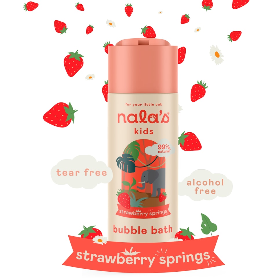 image 1 of Nala's Kids Bubble Bath Strawberry Springs 200ml