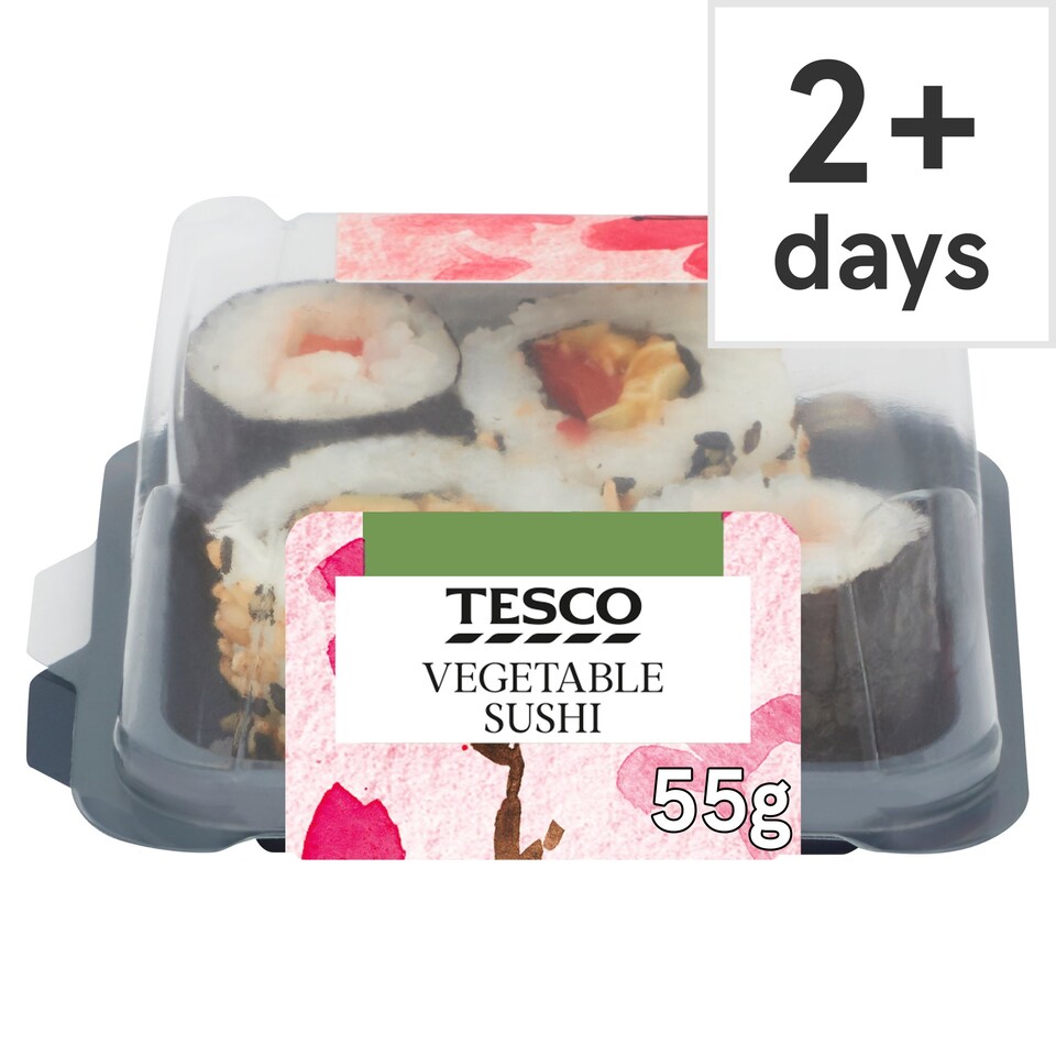 Tesco Vegetable Sushi Snack 55G Tesco Groceries