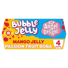 Angel Delight Mango Jelly & Passionfruit Boba Bubble 4x130g