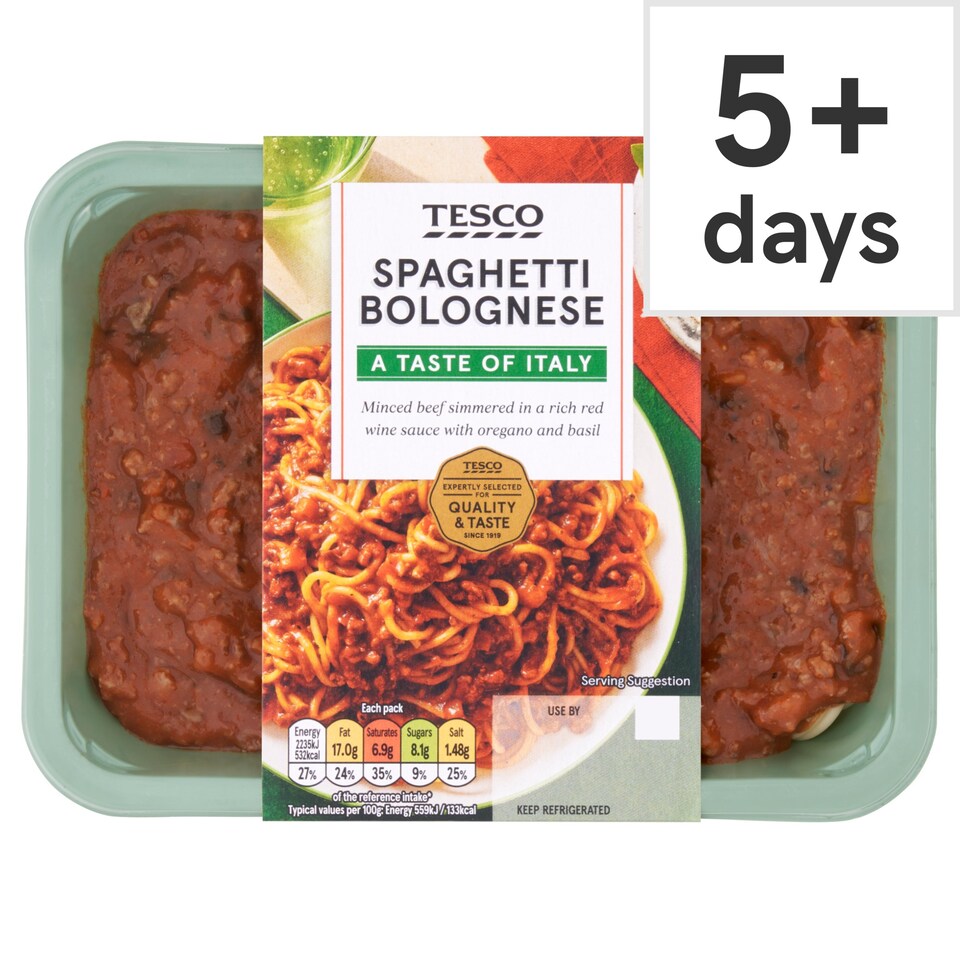 Tesco Spaghetti Bolognese 400G Tesco Groceries
