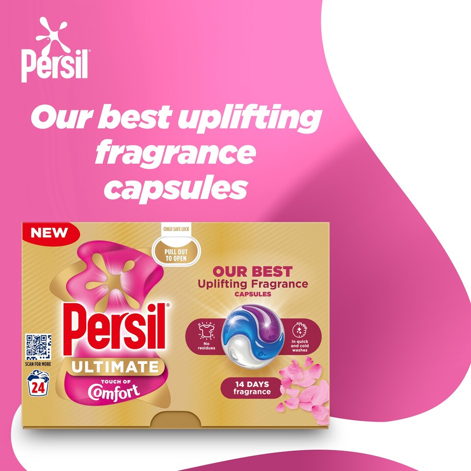 image 1 of Persil Ultimate Touch of Comfort Laundry Washing Capsules 24 Washes 506.4g