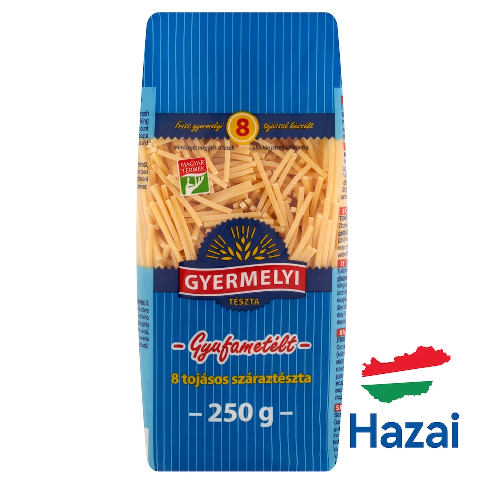 Gyermelyi Sticklets Dry Pasta with 8 Eggs 250 g