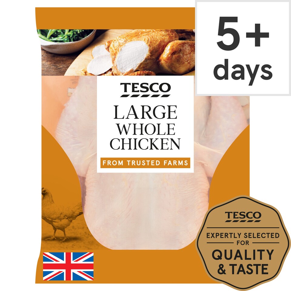 Tesco British Large Whole Chicken 1.5Kg - 1.9Kg