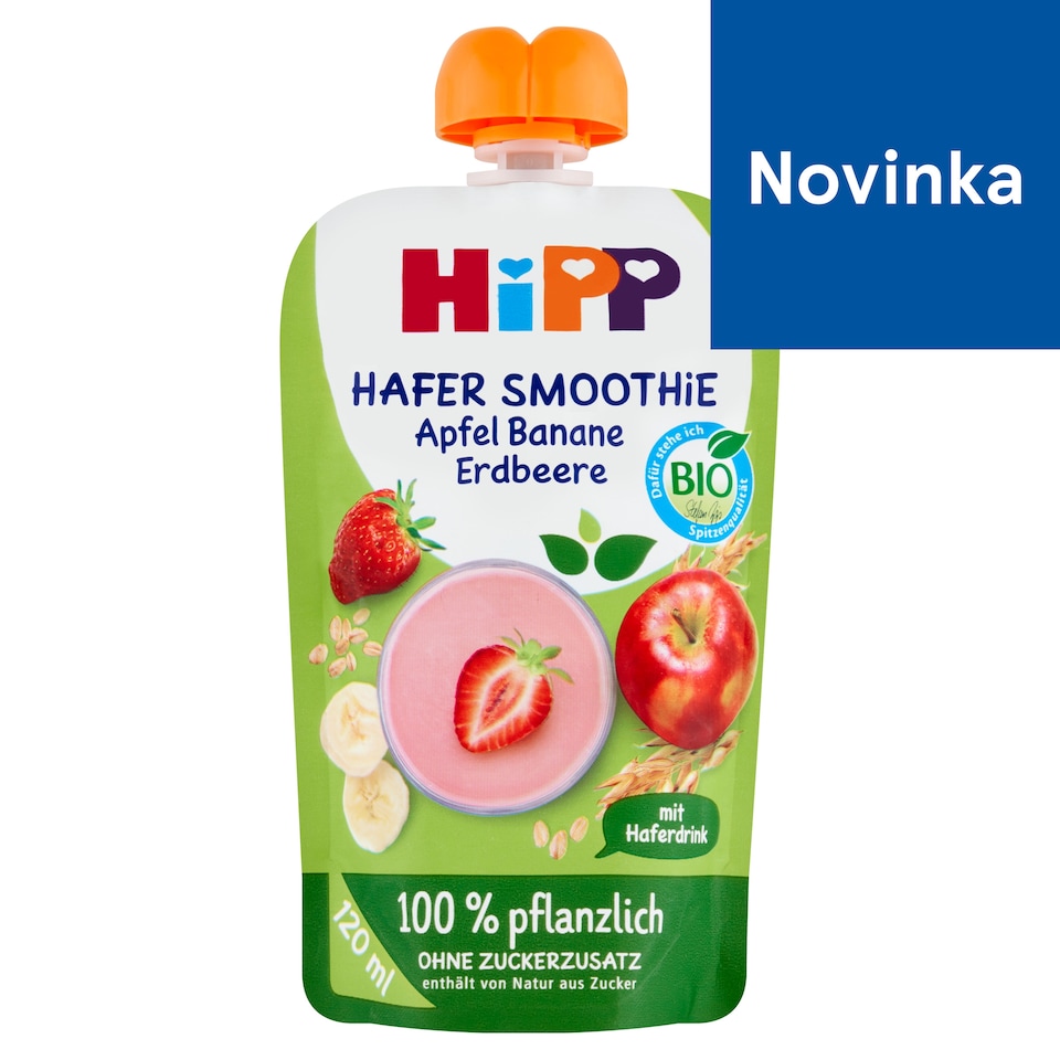 obrázok 1 z HiPP Bio ovsené smoothie jablko, jahoda, banán 120 ml