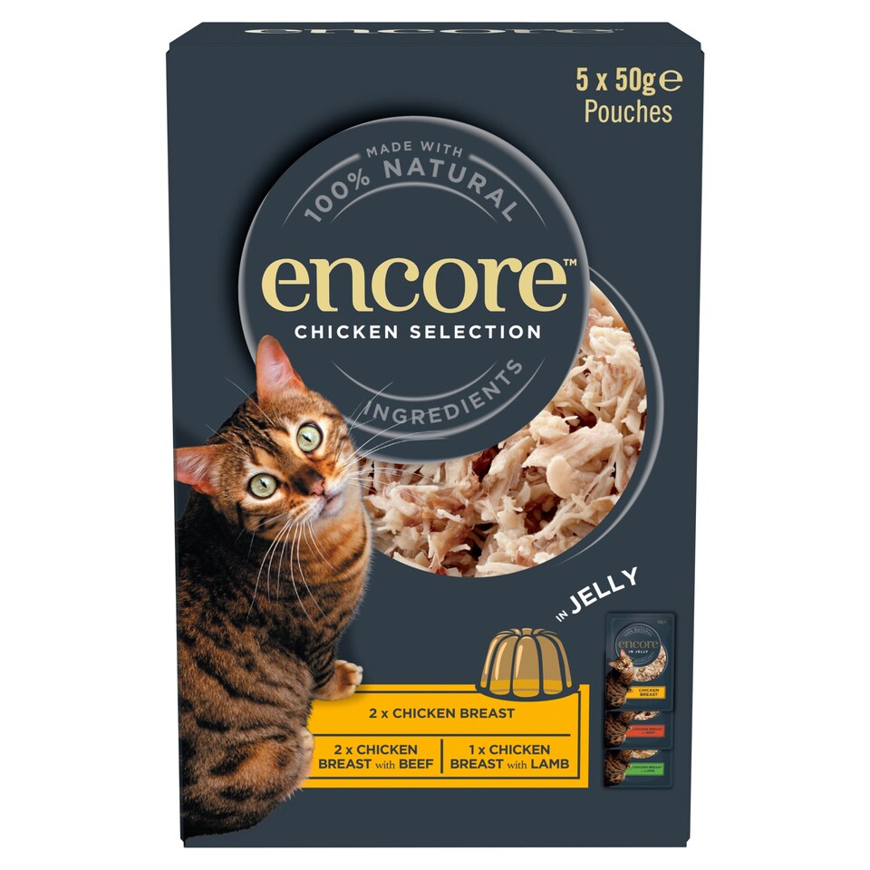 image 1 of Encore Chicken Selection In Jelly Pouches 5X50g
