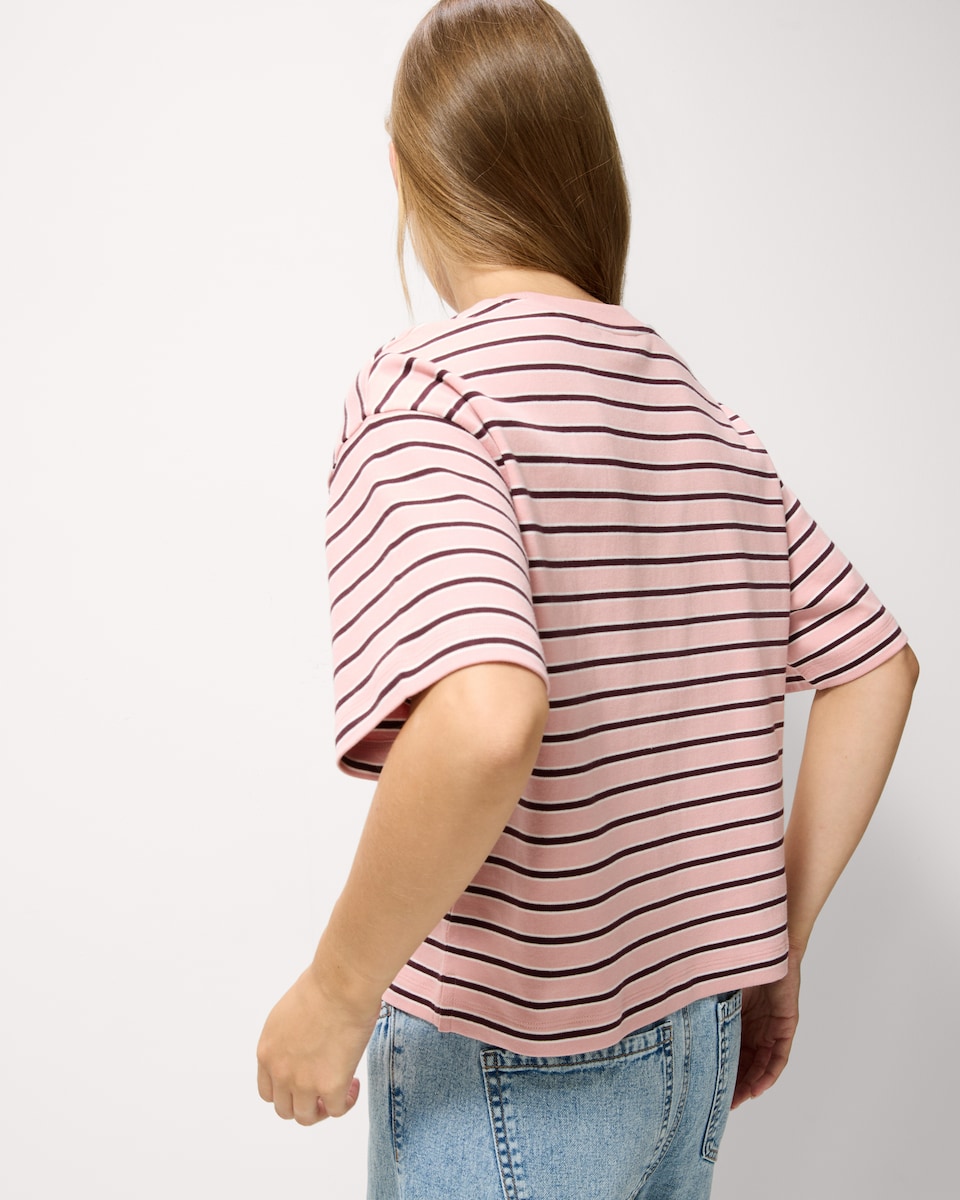 image 1 of F&F Cotton Rich Cropped T-Shirt in Multi