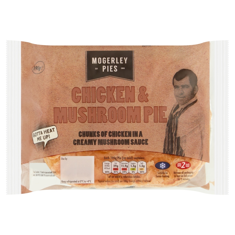 Mogerley Chicken And Mushroom Pie 190G