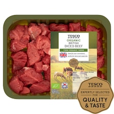 Tesco Organic Diced Beef 400G