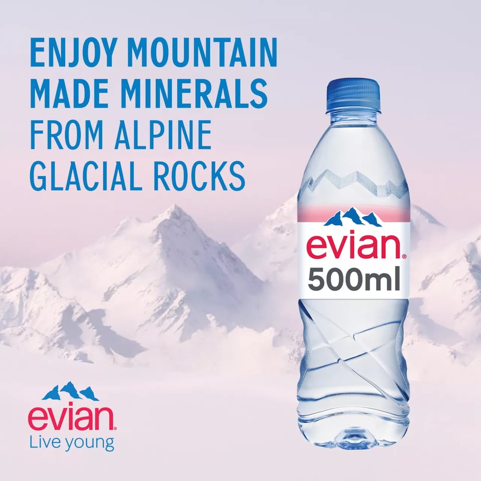 image 1 of Evian Natural Bottled Mineral Still Water 500ml