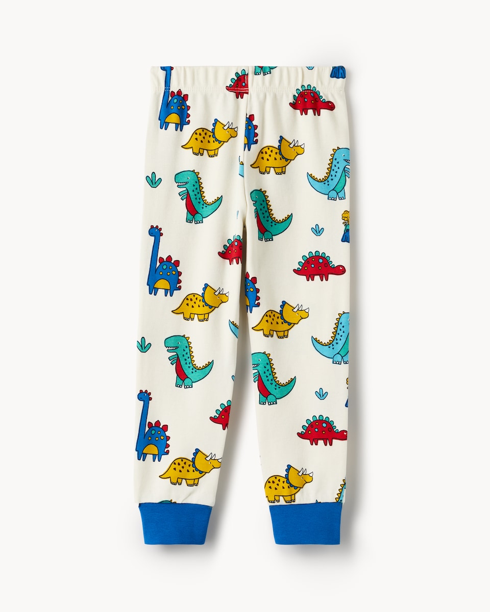 image 1 of F&F Boys Pure Cotton Dinosaur Pyjama Set in Multi
