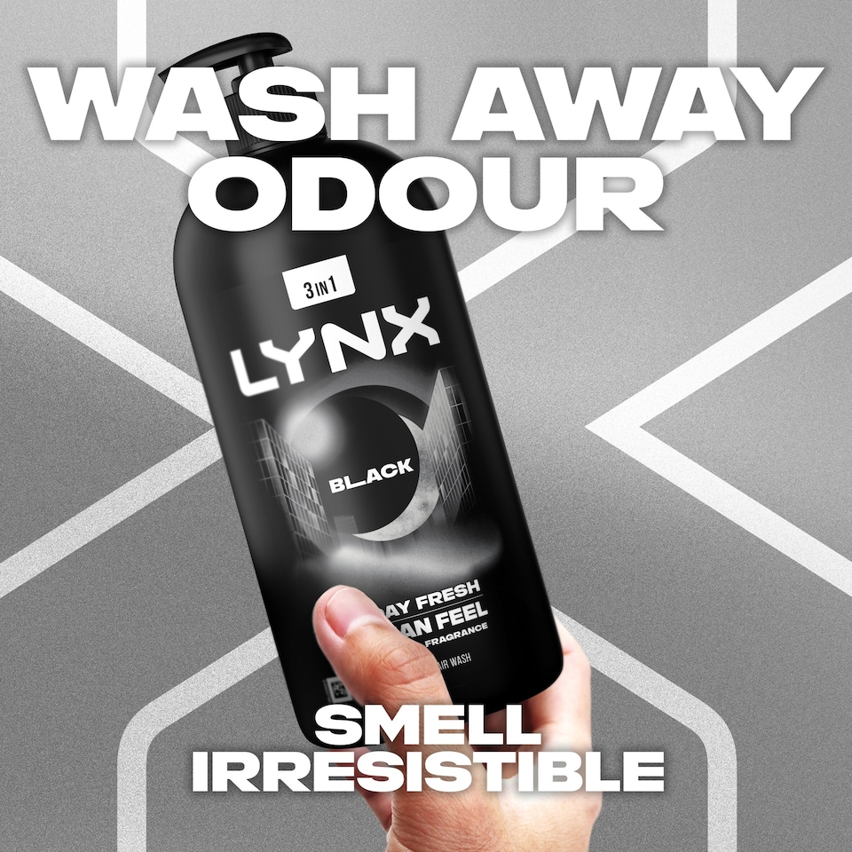 image 1 of Lynx Men Black Body Wash Shower Gel 900ml