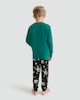 image 3 of F&F Boys Pure Cotton Happy Howlidays Top and Cuffed Joggers Pyjamas in Navy Multi