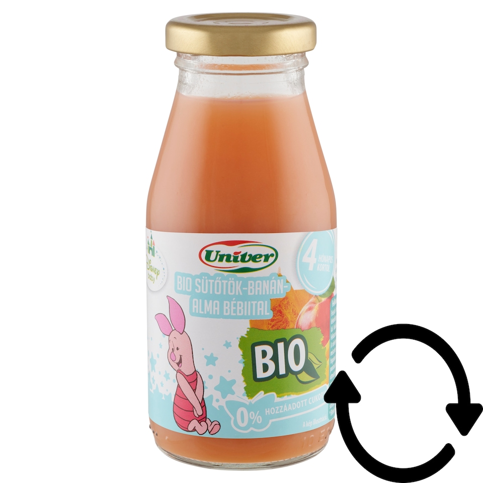 Univer Disney Baby bio sütőtök-banán-alma bébiital 4 hónapos kortól 200 ml