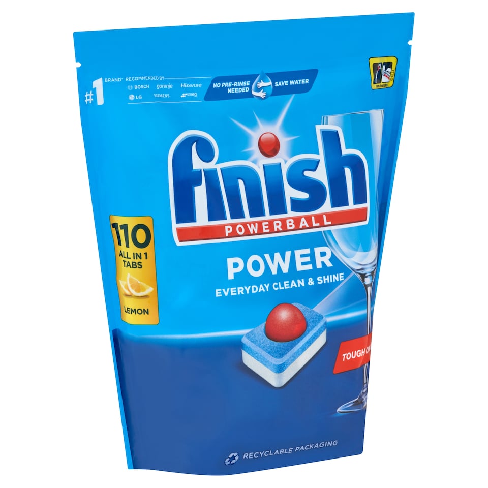 Finish Powerball Power All in 1 Citrom mosogatógép tabletta 110 db 1,76 kg  1. kép
