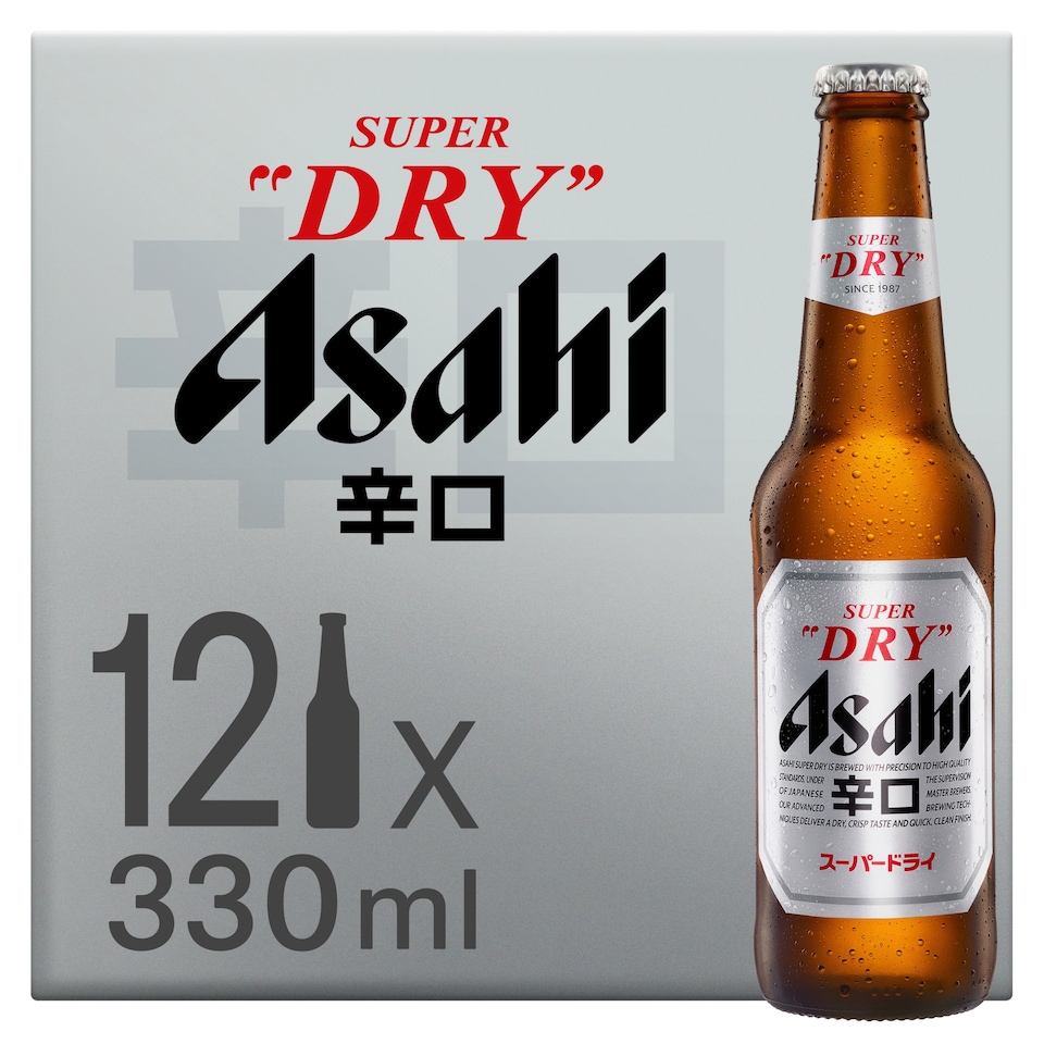 image 1 of Asahi Super Dry Beer Lager Bottles 12x330ml