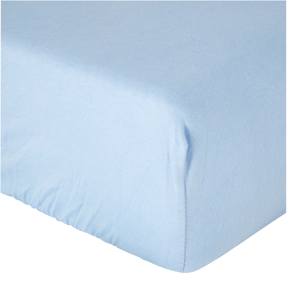 image 1 of Fred & Flo Blue Cotbed Fitted Sheets 2 Pack