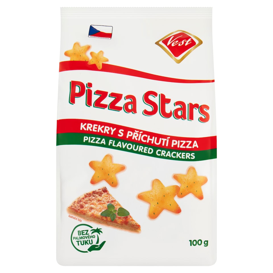 Obrázek 1 pro produkt Vest Pizza Stars krekry s příchutí pizza 100g