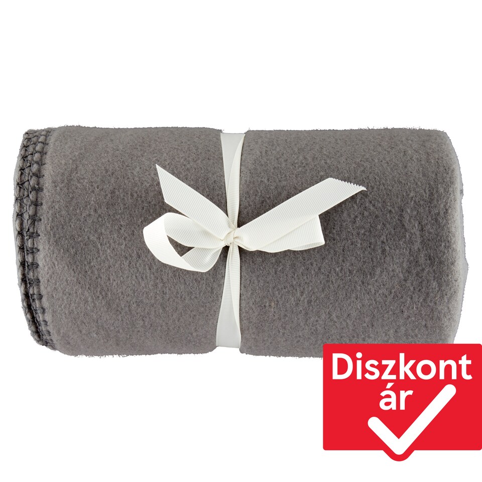Tesco sötétszürke polár takaró 130 cm x 160 cm