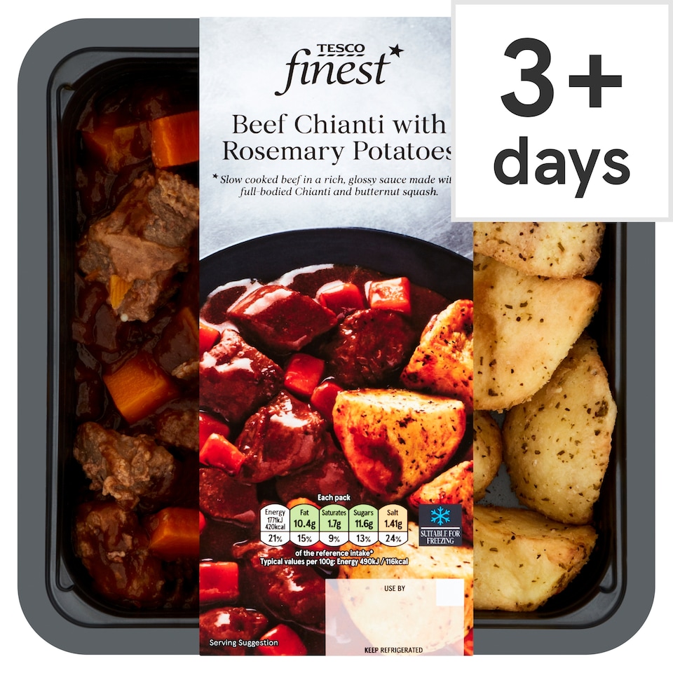 Tesco Finest Beef Chianti & Rosemary Potatoes 400G