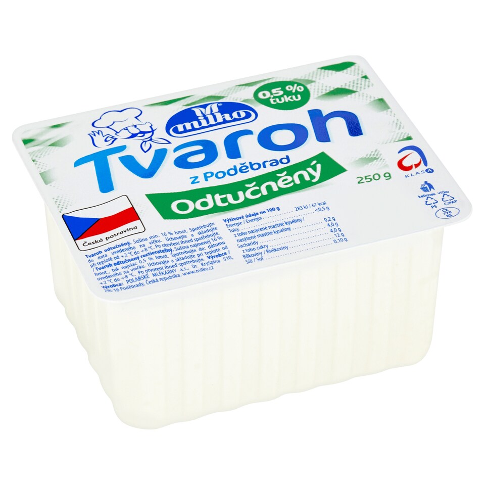 Milko Tvaroh z Poděbrad odtučněný 250g