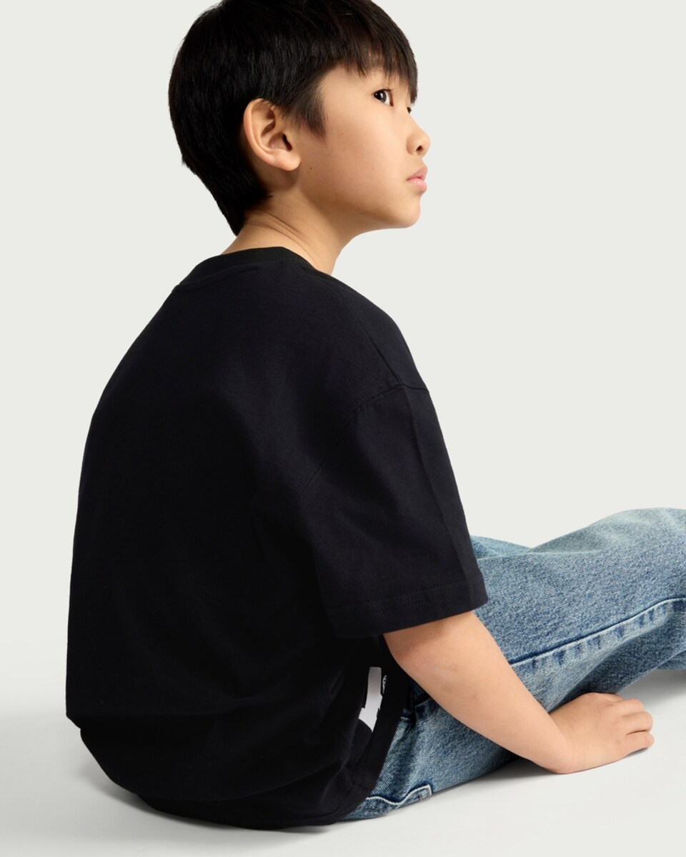 image 1 of F&F Boys Pure Cotton Goals Print T-Shirt in Black