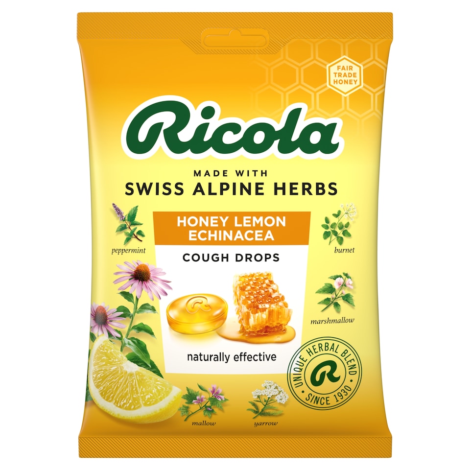 Ricola Soothe & Clear Herb Lozenges - Honey Lemon Echinacea 75g
