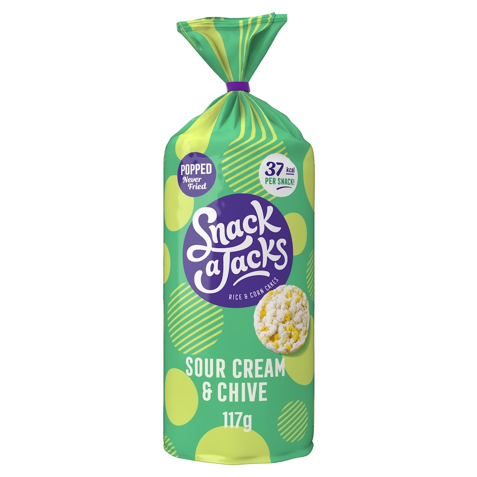 image 1 of Snack a Jacks Sour Cream & Chive Jumbo Rice Cakes 117g