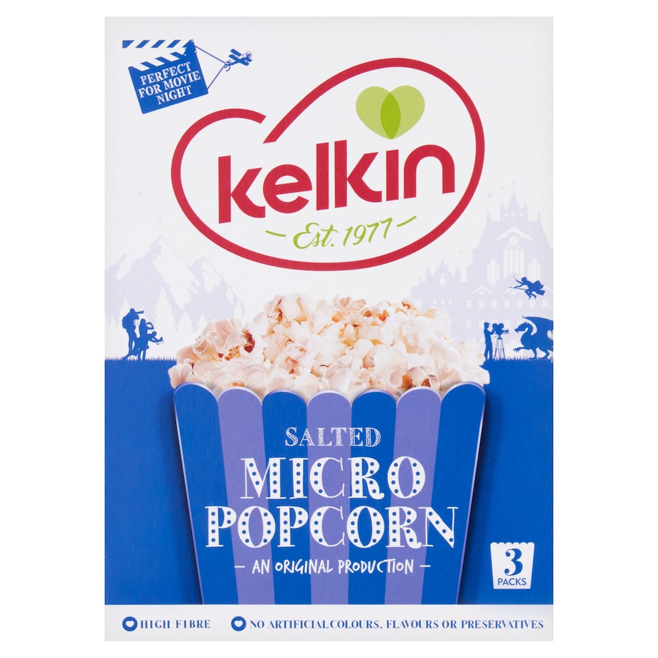 Kelkin Microwave Popcorn 3X90g