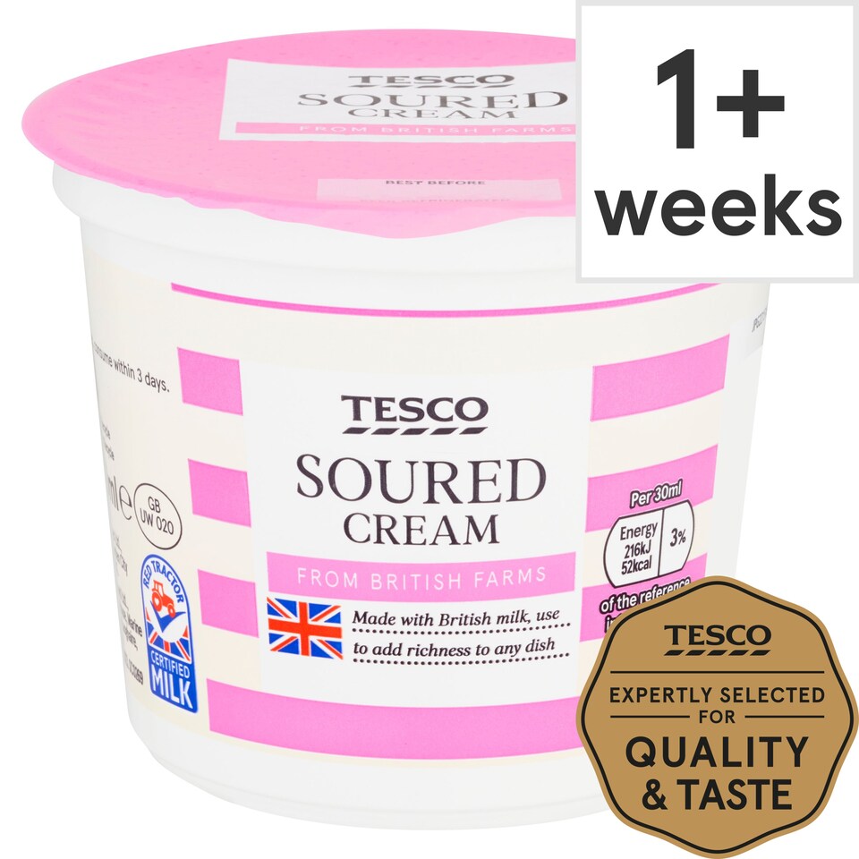 Tesco Soured Cream 300Ml Tesco Groceries