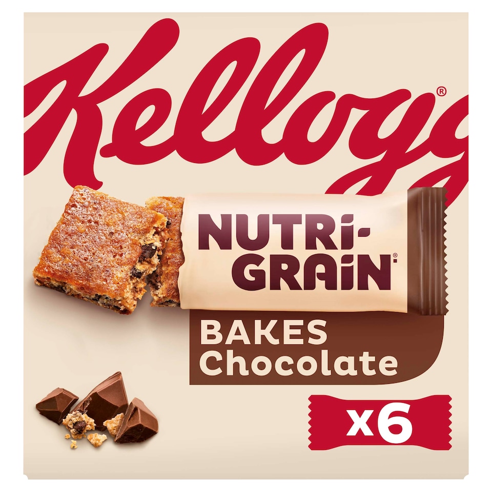 image 1 of Kellogg's Nutri-Grain Bakes Chocolate 6 x 45g