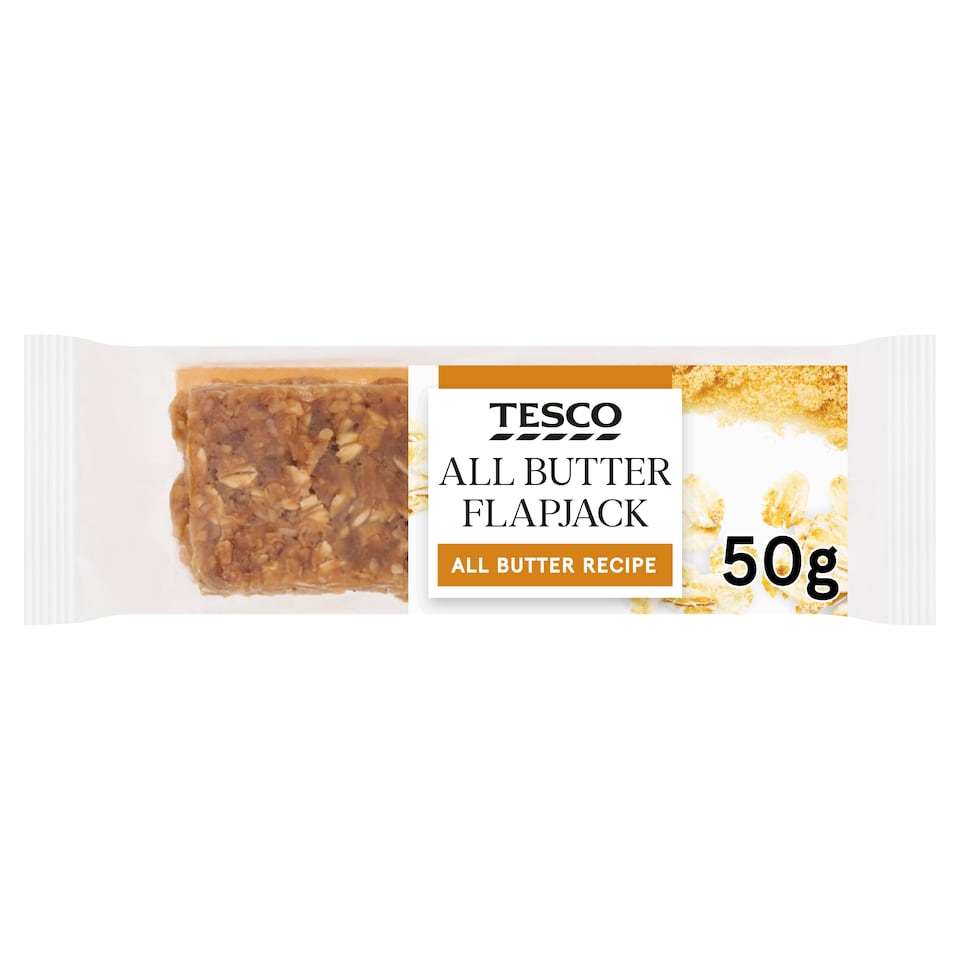 Tesco All Butter Oat Flapjack with Golden Syrup 50g