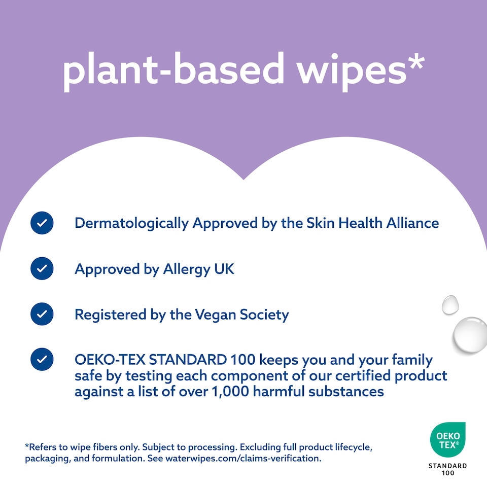 image 1 of WaterWipes Biodegradable Soothing Baby Wipes 60 pack