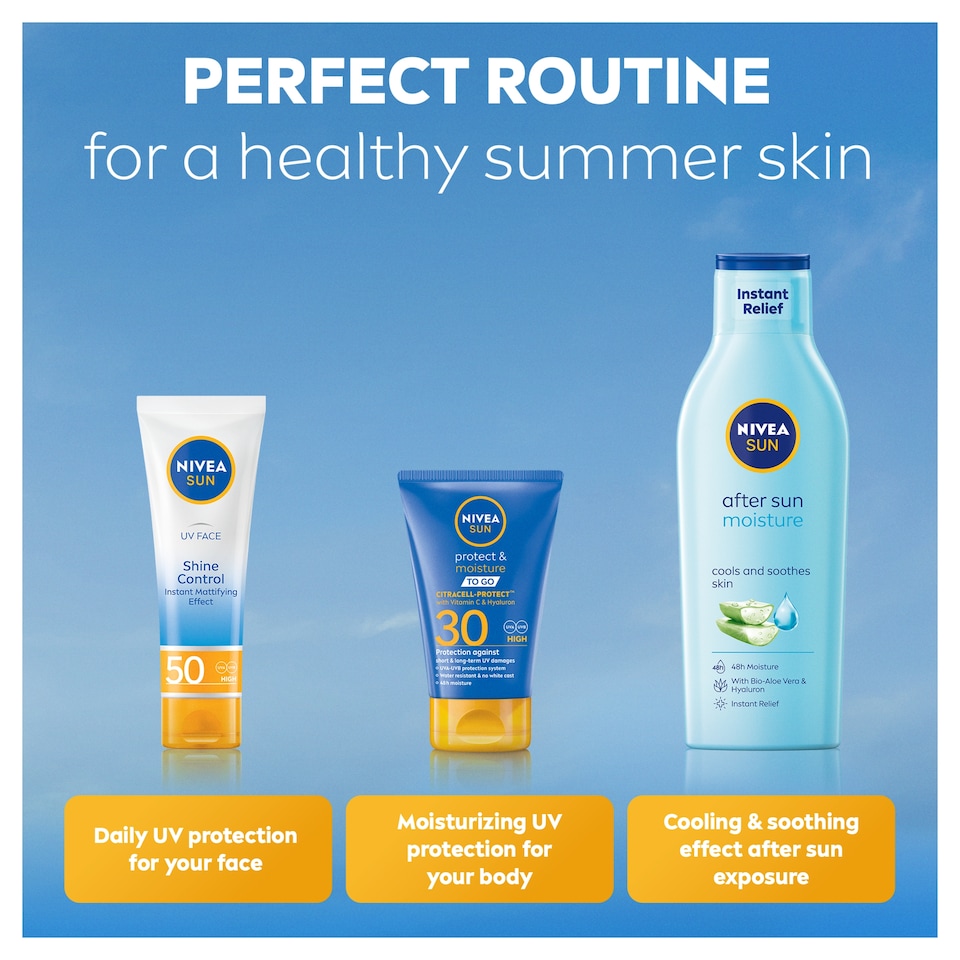 image 1 of NIVEA SUN Protect & Moisture Sun Cream SPF 30 50ml