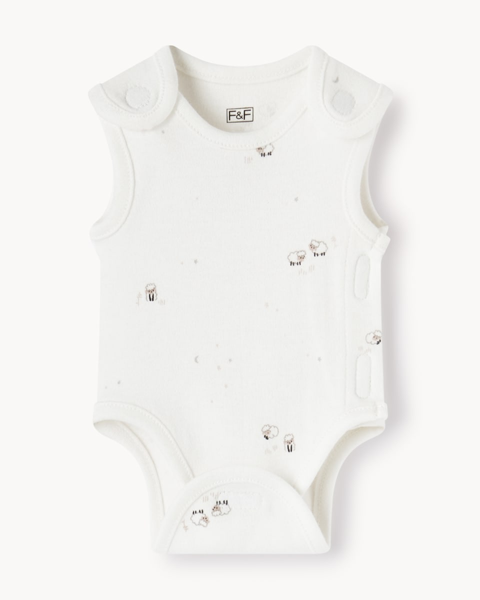 image 1 of F&F Baby 5-Piece Premature Pure Cotton Sheep Set in White