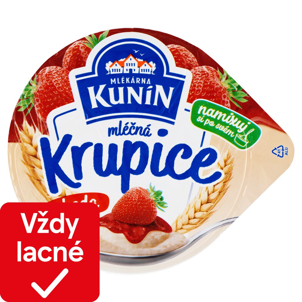 image 1 of Mlékárna Kunín Milk Semolina Strawberry 150 g