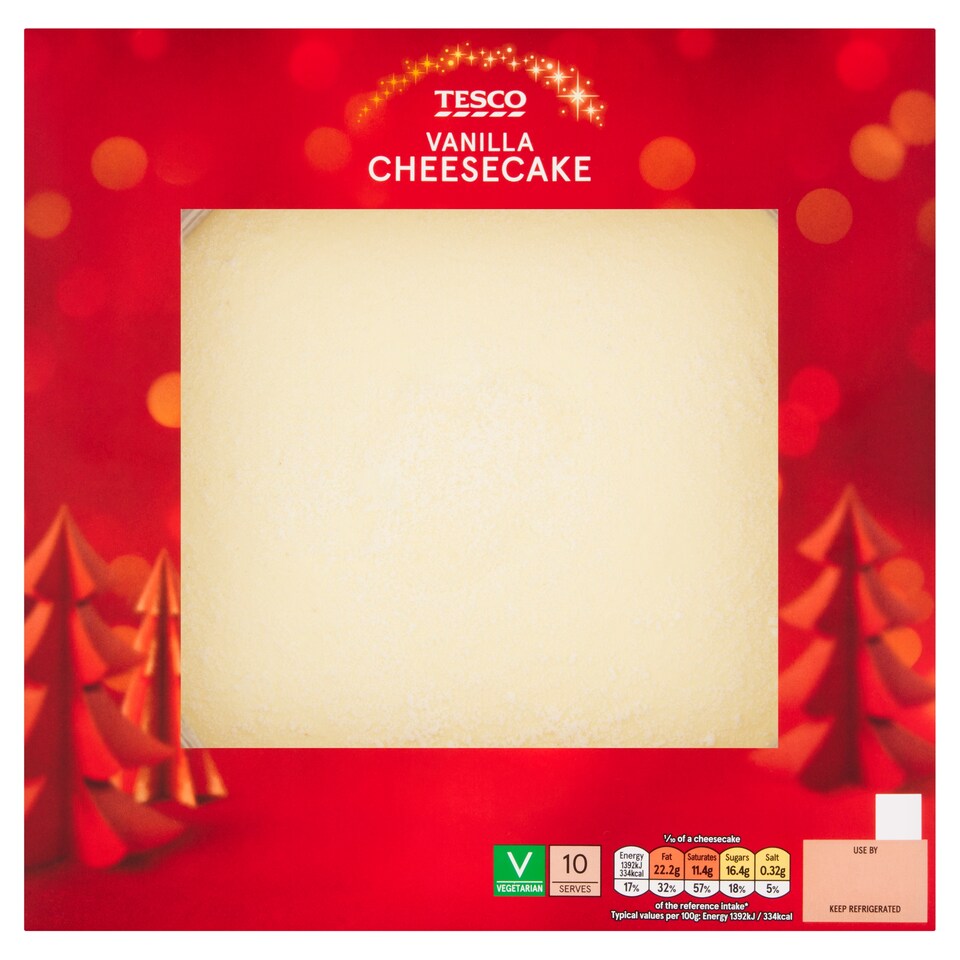 TESCO VANILLA CHEESECAKE 1KG