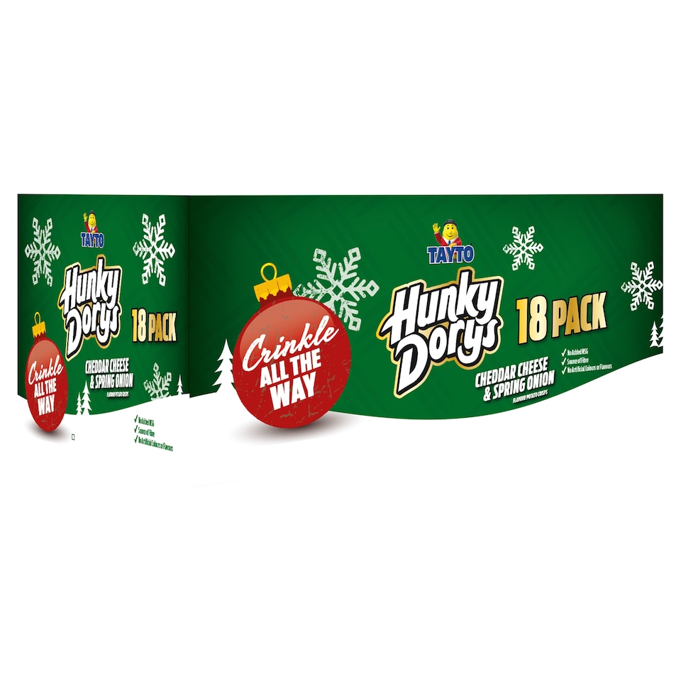 Tayto Hunky Dory Cheese And Onin Crisps 18 X 25G