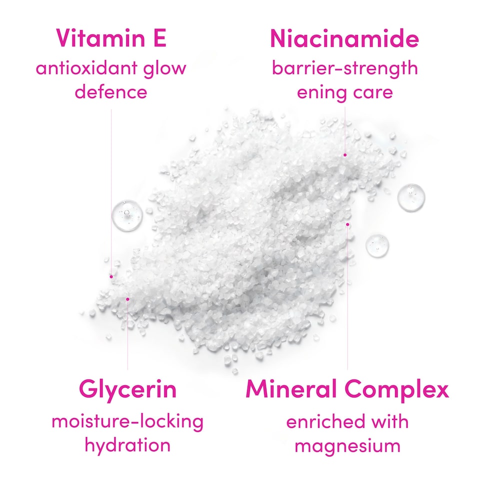 image 1 of Dove Body + Mind Pink Dragonfruit & Primrose Bath Salts 400g