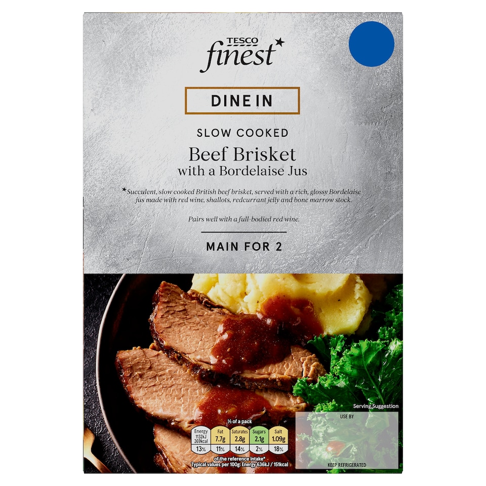 Tesco Finest Dine In Beef Brisket with Bordelaise Jus 440g