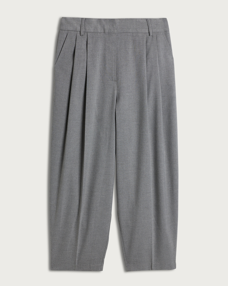 F&F Pleated Barrel Leg Trousers in Grey