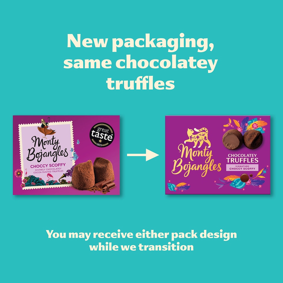 image 1 of Monty Bojangles Choccy Scoffy Truffles 135G