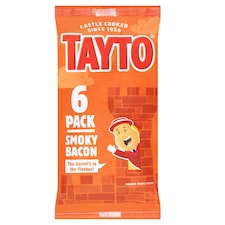 Tayto Smoky Bacon Crisps 6X25g
