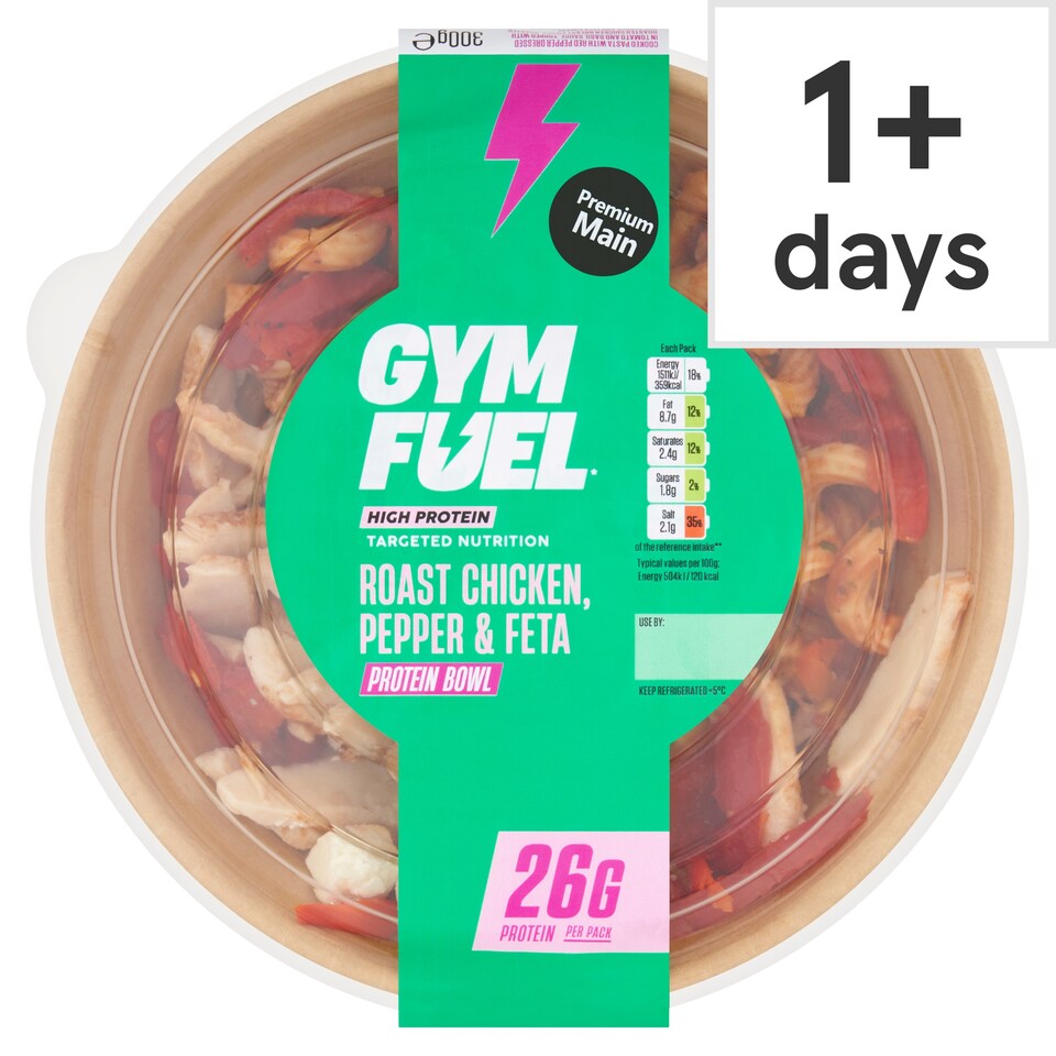 Gym Fuel Roast Chicken, Pepper & Feta Protein Bowl 300g