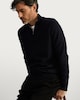 image 2 of F&F Pure Cotton Half Zip Knitted Jumper in Navy