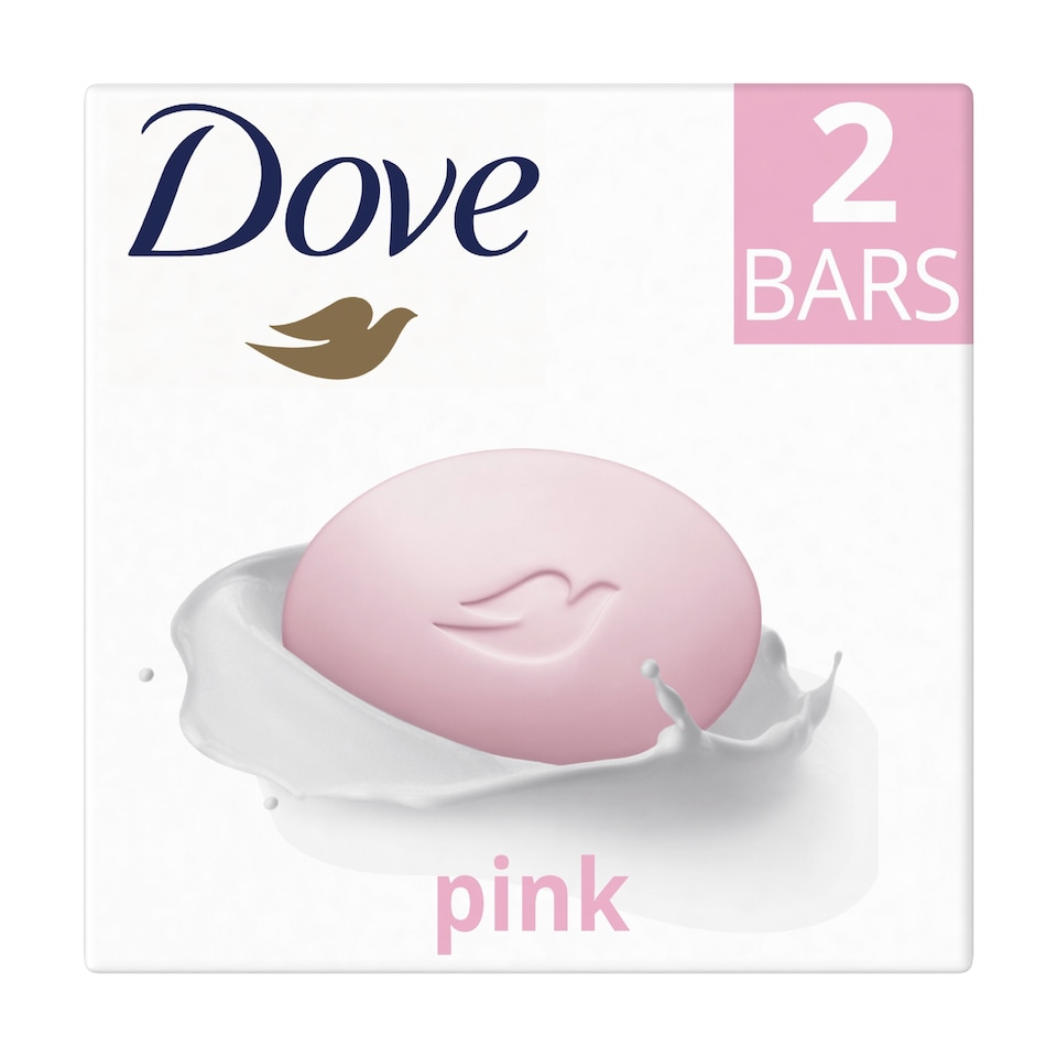 image 1 of Dove Pink 3-in-1 Beauty Bar Hand Soap 2x90g